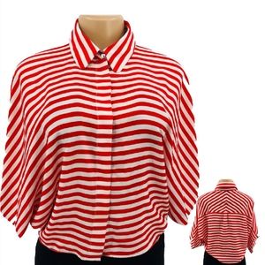 Beulah Sheer Pinstripe Blouse